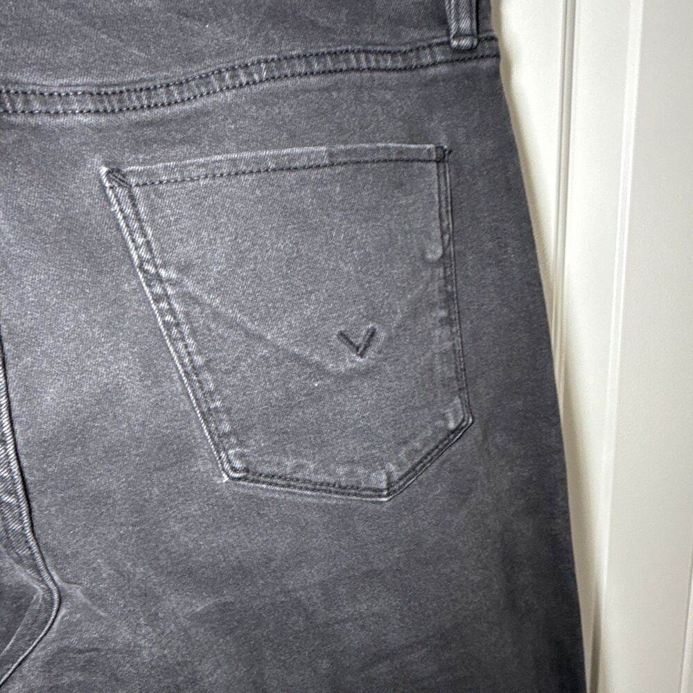 Hudson Women’s Black Dark Wash Denim Straight Jeans Stretch Pockets Size 14 - Picture 9 of 15